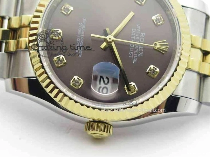 0521 DateJust 116234 SS YG BP Best Edition Gray Dial Diam Markers On SS YG Bracelet SA ZipUp 3745